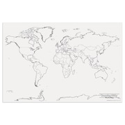 PACON Learning Walls, World Map, 48in x 72in, 1 Piece P0078770